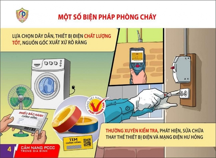 Cẩm nang phòng cháy, chữa cháy và thoát nạn trong gia đình
