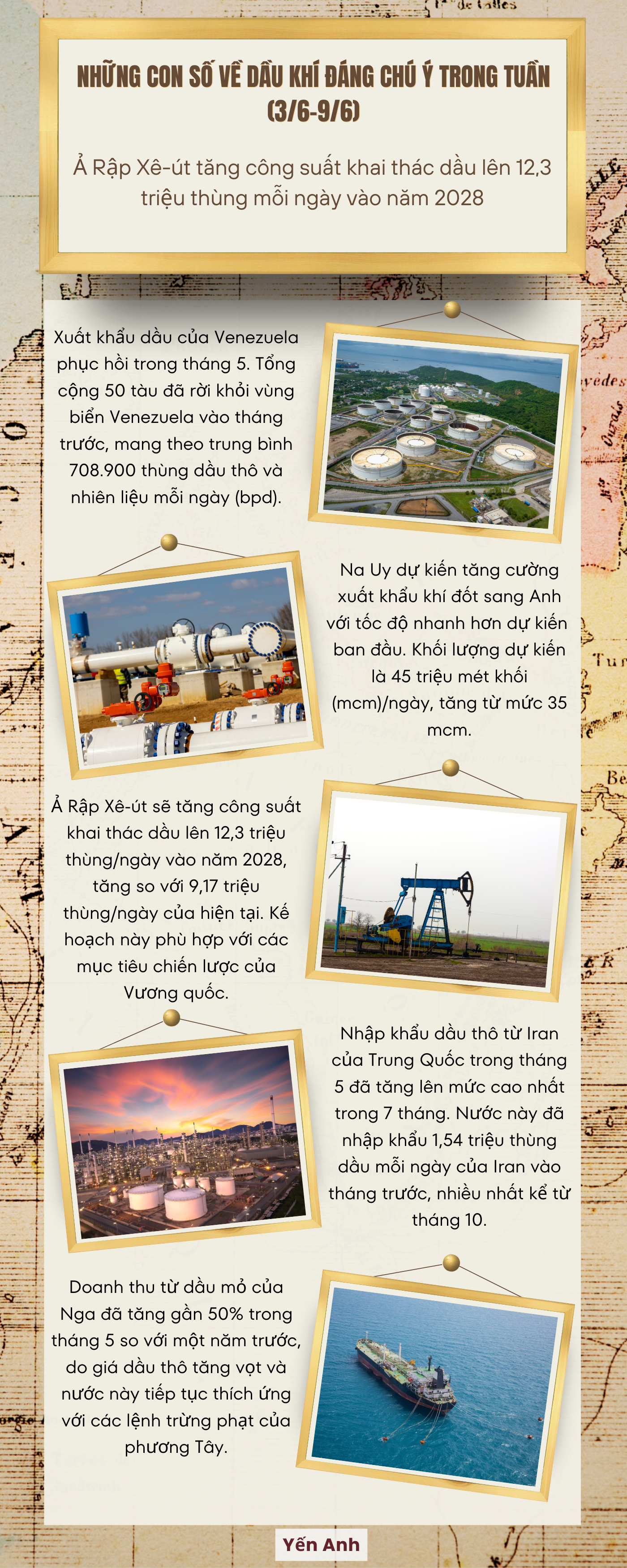 Những con số về dầu khí đáng chú ý trong tuần (3/6-9/6)