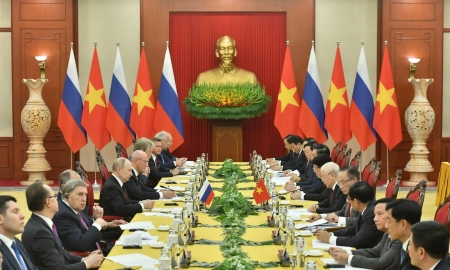 Tổng Bí thư Nguyễn Phú Trọng hội đàm với Tổng thống Liên bang Nga Vladimir Putin