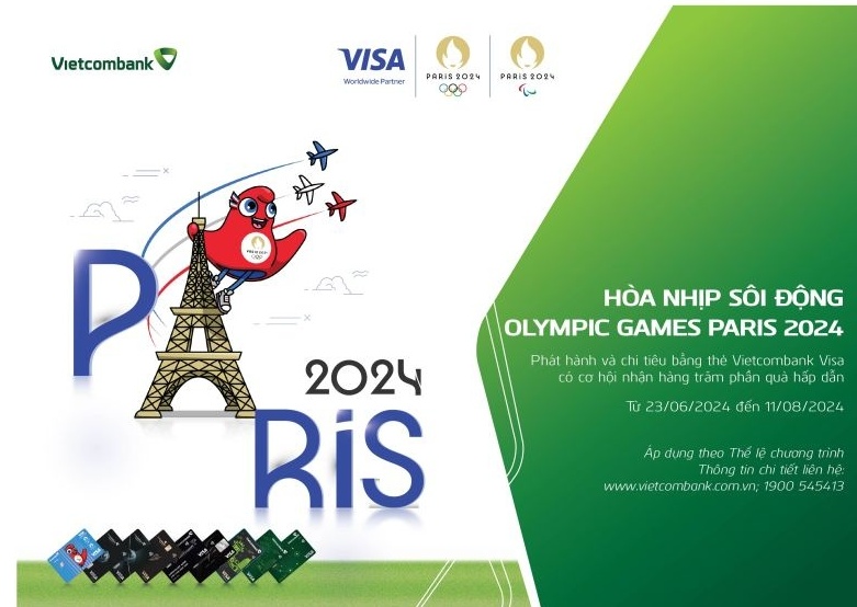 Hòa nhịp Olympic Paris 2024 cùng Vietcombank thông qua chuỗi hoạt động dành cho khách hàng