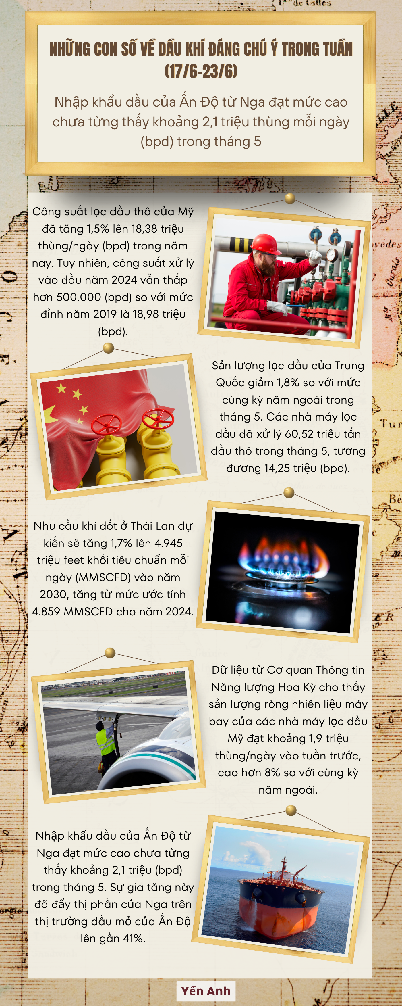 Những con số về dầu khí đáng chú ý trong tuần (17/6-23/6)