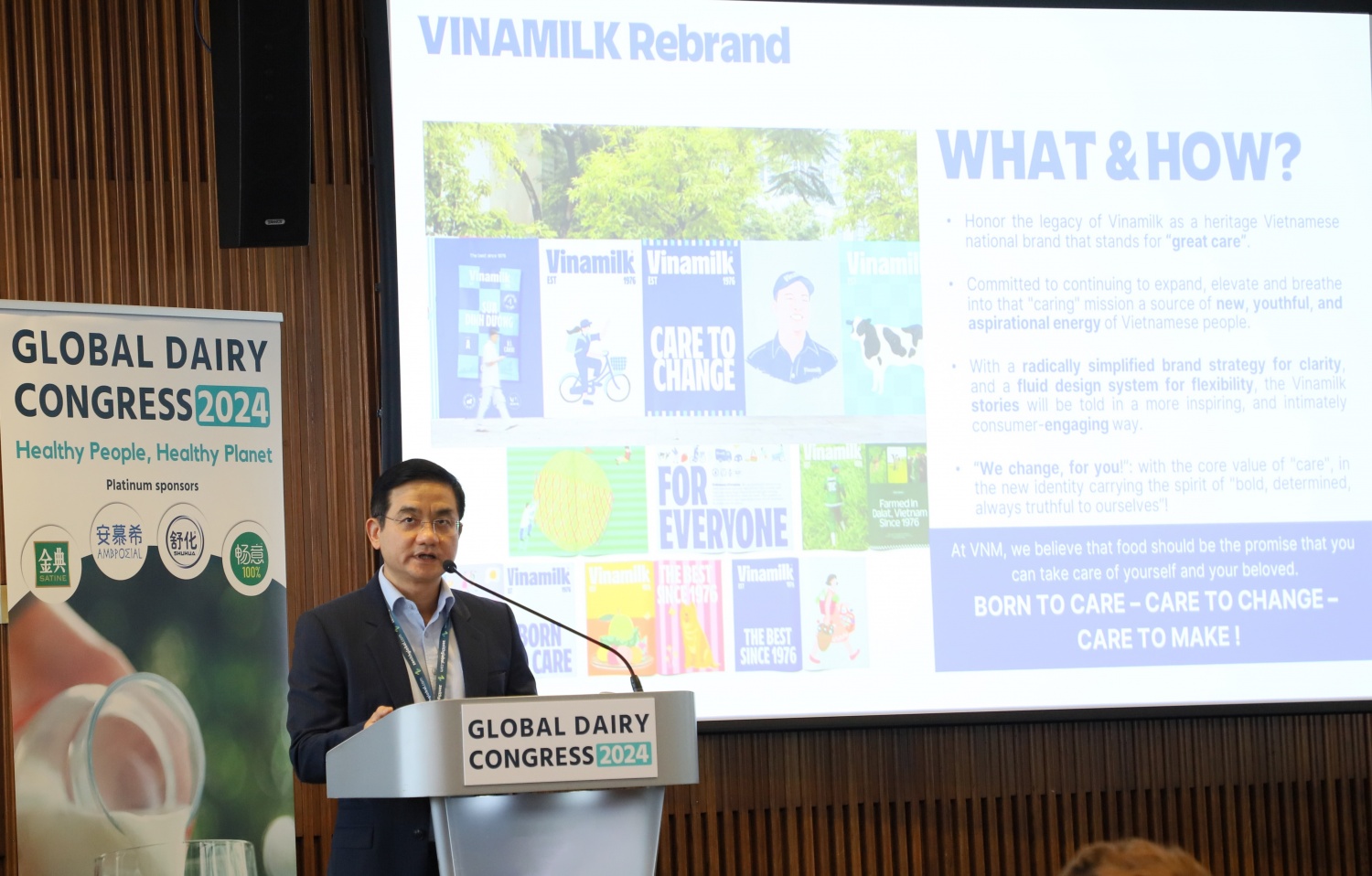 Vinamilk tạo ấn tượng với thương hiệu mới và thông điệp “Để tâm thay đổi” tại Hội nghị sữa toàn cầu 2024
