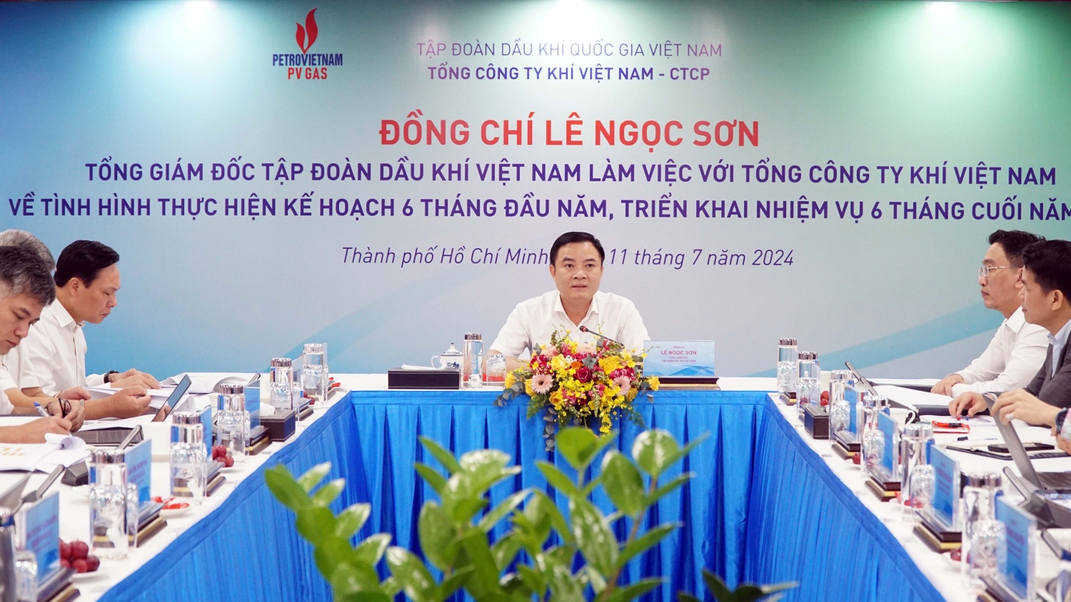 Tổng Giám đốc Petrovietnam Lê Ngọc Sơn chủ trì buổi làm việc