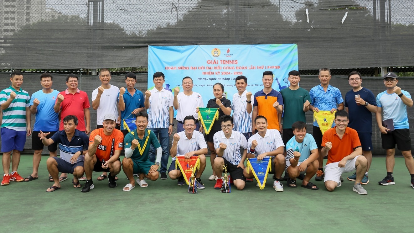Giải Tennis PVPGB lần thứ I thể hiện tinh thần đoàn kết giữa các đơn vị