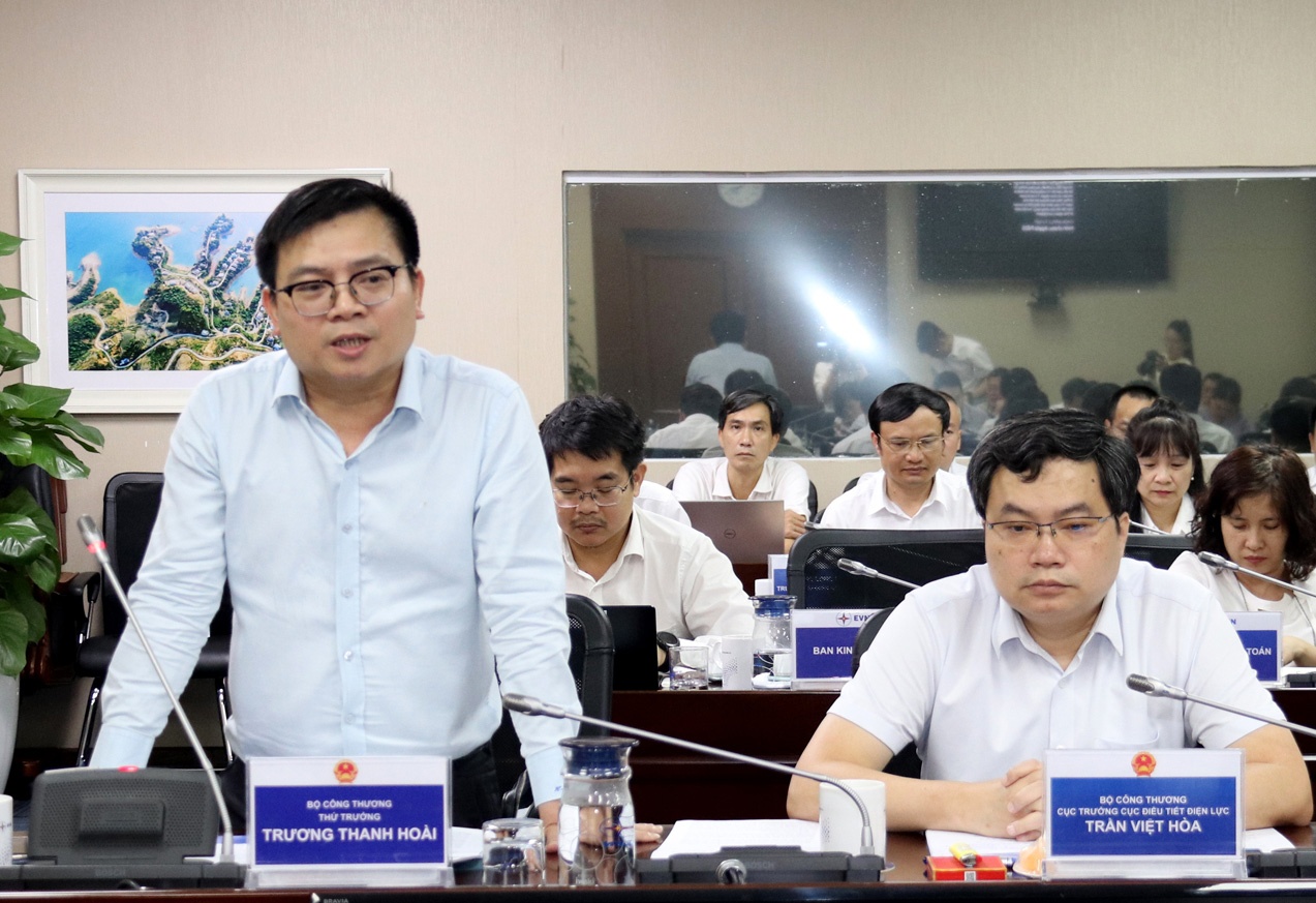 Thứ trưởng Bộ Công Thương Trương Thanh Hoài phát biểu tại buổi làm việc