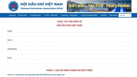 "Cuộc thi tìm hiểu về Hội Dầu khí Việt Nam" sẽ bắt đầu vào ngày 21/8