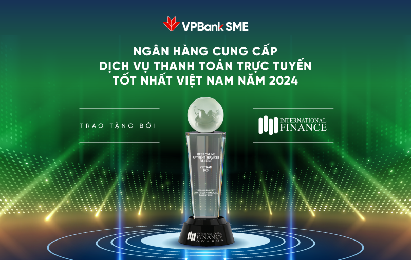 VPBank giành giải thưởng Ngân hàng cung cấp dịch vụ thanh toán trực tuyến tốt nhất tại Việt Nam năm 2024