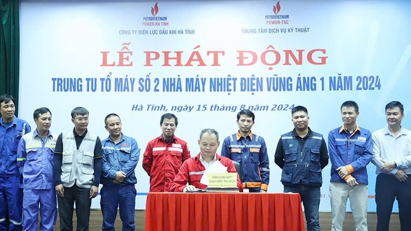NMNĐ Vũng Áng 1 phát động thi đua hoàn thành các hạng mục trung tu tổ máy số 2