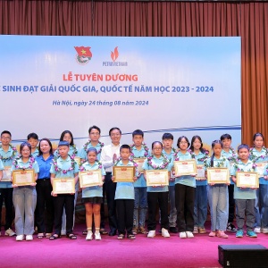 Petrovietnam tuyên dương học sinh đạt thành tích cao trong các kỳ thi quốc gia năm học 2023 - 2024