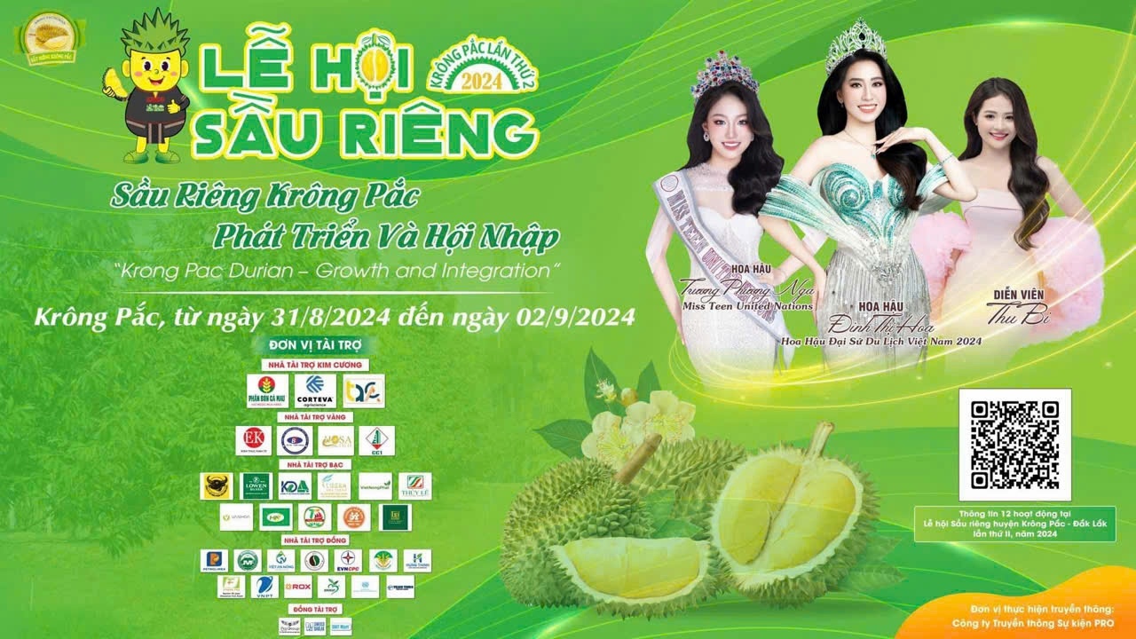 Phân bón Cà Mau là Nhà tài trợ kim cương tại Lễ hội Sầu riêng Krông Pắc 2024