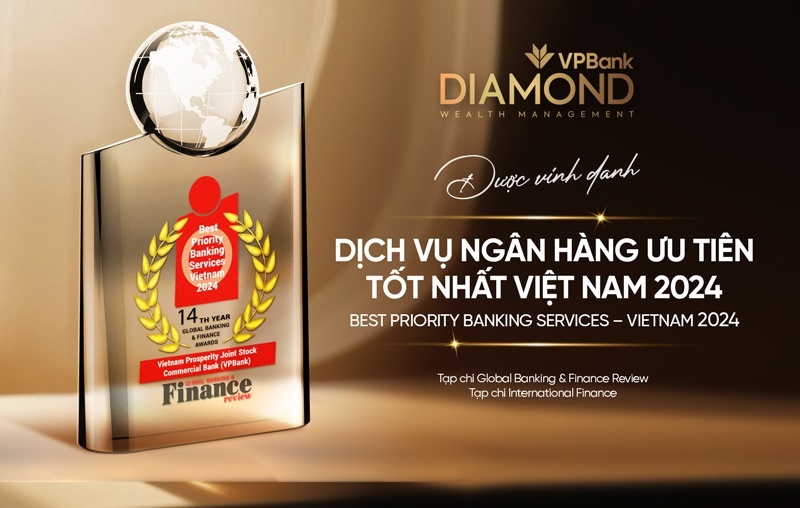 VPBank đồng thời được 2 tổ chức quốc tế uy tín vinh danh “Dịch vụ ngân hàng ưu tiên tốt nhất Việt Nam”