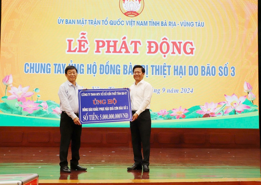 Bà Rịa – Vũng Tàu: Chung tay ủng hộ đồng bào miền Bắc bị thiệt hại do bão số 3 gây ra Bà Rịa - Vũng Tàu: Chung tay ủng hộ đồng bào miền Bắc bị thiệt hại do bão số 3