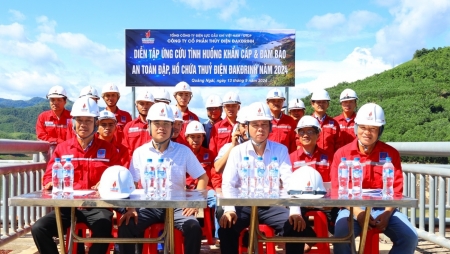 PV Power DHC: Diễn tập ứng cứu tình huống khẩn cấp, đảm bảo an toàn đập Thủy điện Đakđrinh