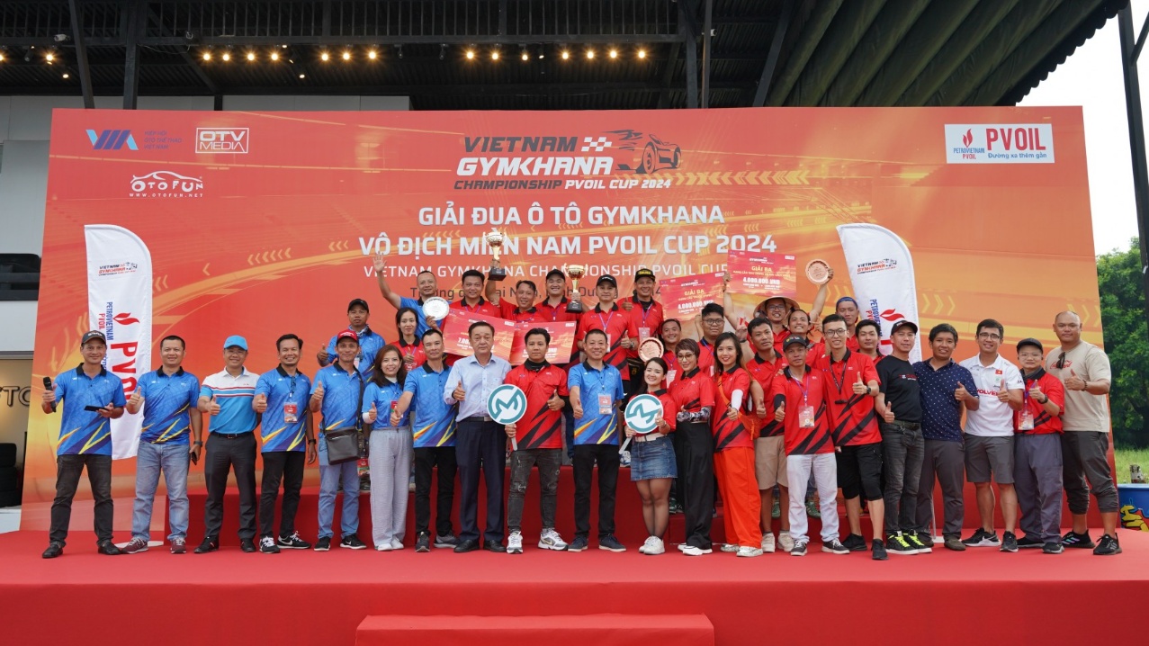 Lộ diện những nhà vô địch Giải đua ô tô Gymkhana Vô địch miền Nam PVOIL Cup 2024