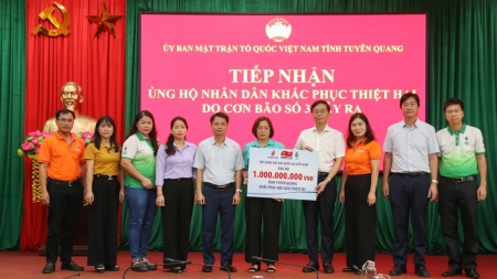 Nghĩa tình người Dầu khí hỗ trợ đồng bào tỉnh Tuyên Quang khắc phục hậu quả do bão số 3 gây ra
