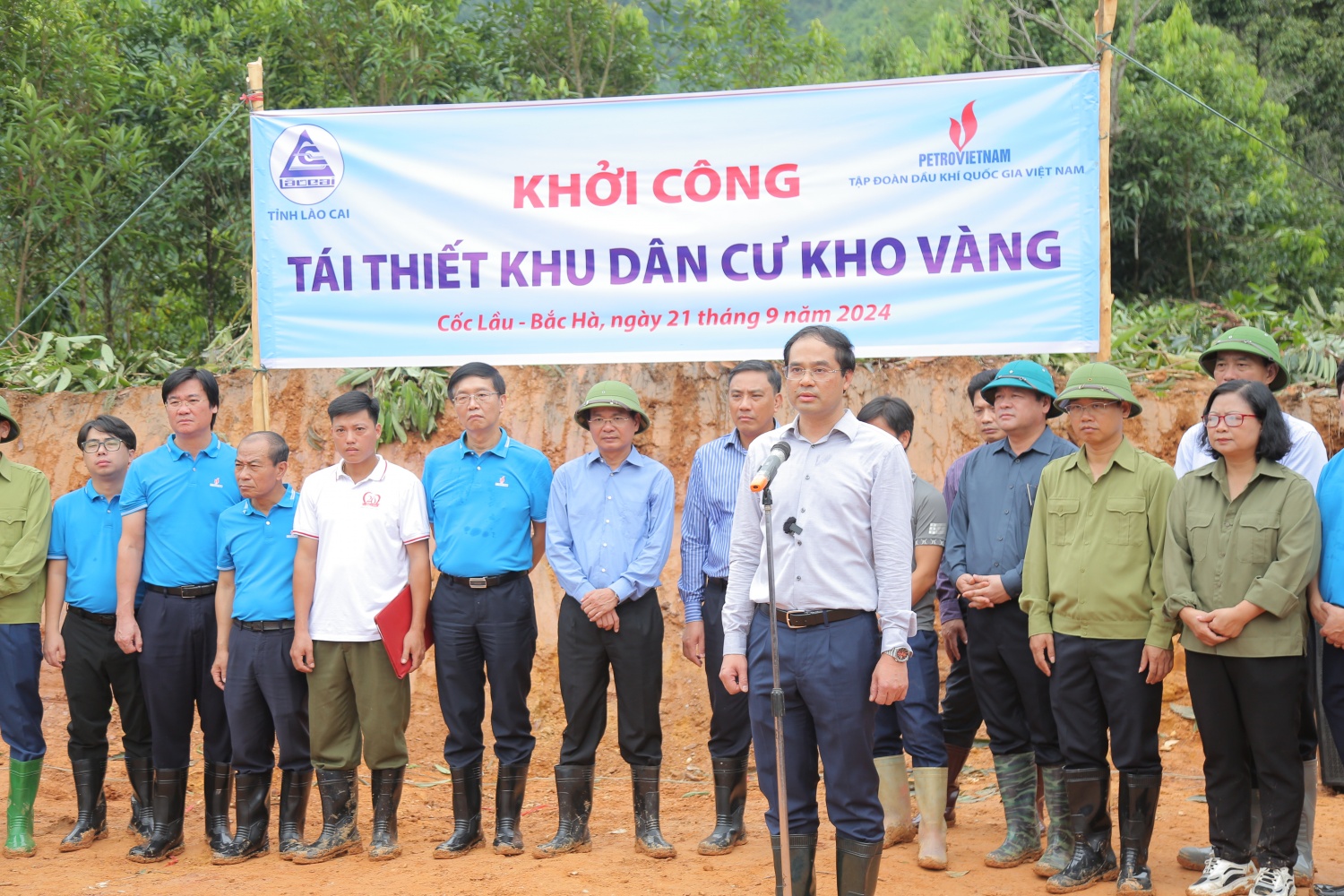 Petrovietnam khởi công tái thiết toàn bộ khu dân cư thôn Kho Vàng (xã Cốc Lầu, huyện Bắc Hà, tỉnh Lào Cai)