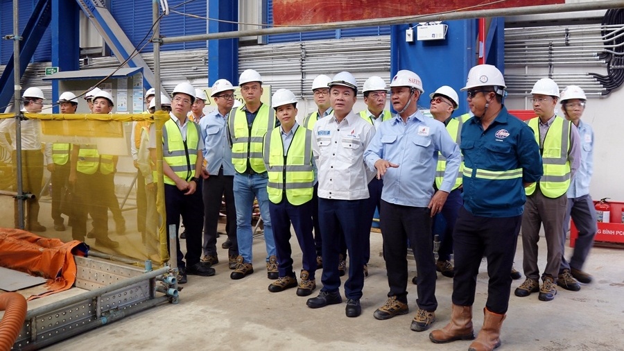 Tổng Giám đốc Petrovietnam Lê Ngọc Sơn làm việc tại Dự án Nhà máy điện Nhơn Trạch 3 và 4