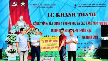 Phân bón Cà Mau tài trợ 5 tỷ đồng xây dựng hạ tầng trường mầm non tại Ninh Bình