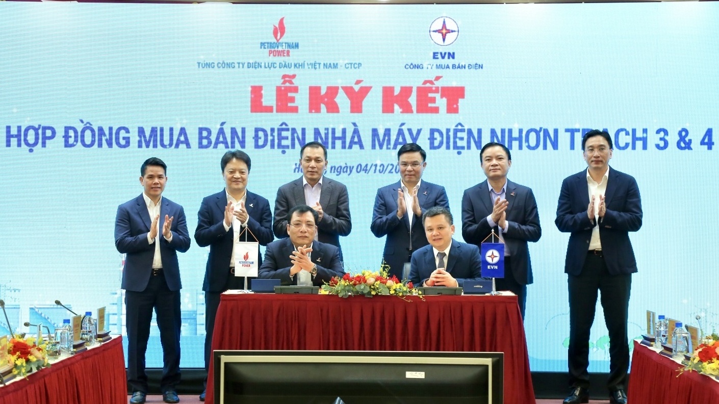 Ký kết Hợp đồng mua bán điện Nhà máy điện Nhơn Trạch 3&4