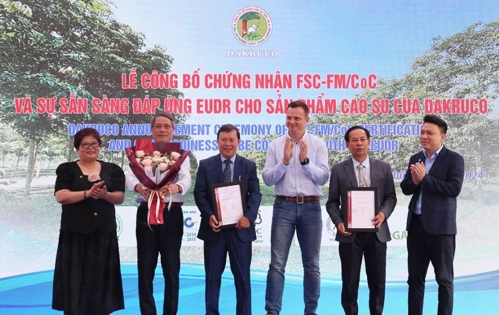 Dakruco được cấp chứng nhận FSC với trách nhiệm quản lý rừng bền vững