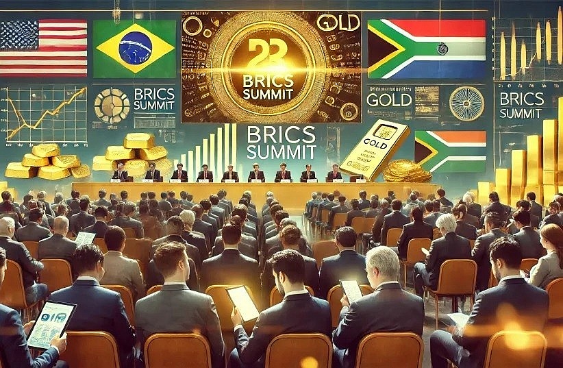 Giới đầu tư vàng đang quan tâm khả năng xuất hiện của đồng tiền chung BRICS được hỗ trợ bằng vàng. Nguồn: JPost. Giới đầu tư vàng đang quan tâm khả năng xuất hiện của đồng tiền chung BRICS được hỗ trợ bằng vàng. Nguồn: JPost.