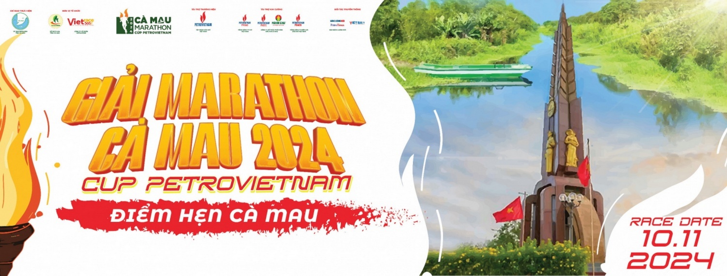 Giải Marathon Cà Mau 2024 - Cúp Petrovietnam được tổ chức từ ngày 09-10/11/2024 tại Cà Mau