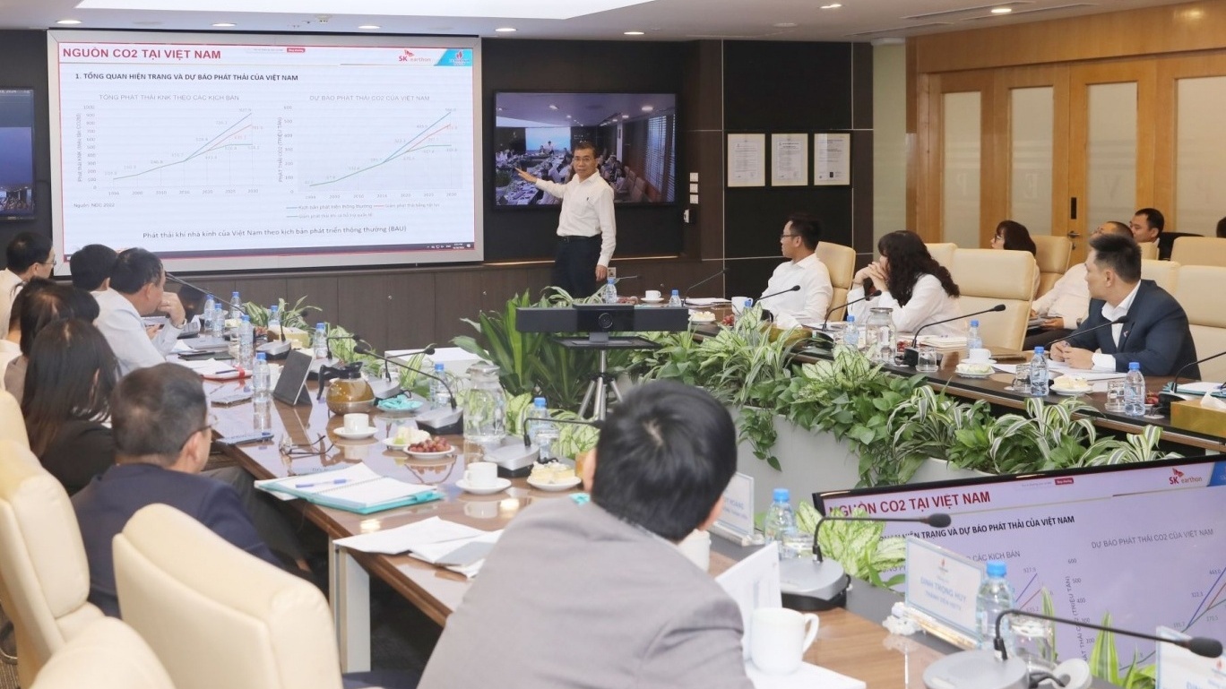 PVEP tổ chức hội thảo về kết quả nghiên cứu chung trong thu hồi và lưu trữ carbon với SK Earthon