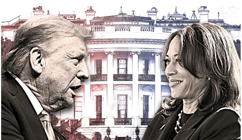 Hai ứng viên tổng thống Mỹ Donald Trump và Kamala Harris - Ảnh: Hill