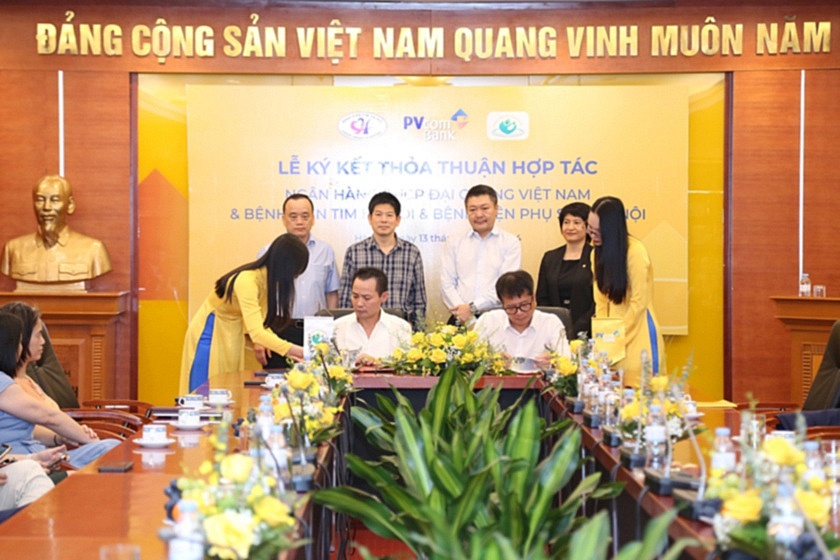 PVcomBank hợp tác với Bệnh viện Tim Hà Nội và Bệnh viện Phụ sản Hà Nội