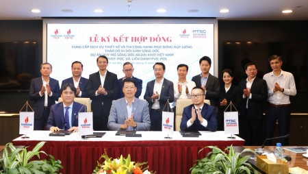 Liên danh PVD-POS và PVEP-POC ký kết hợp đồng gói thầu dự án hủy mỏ Sông Đốc
