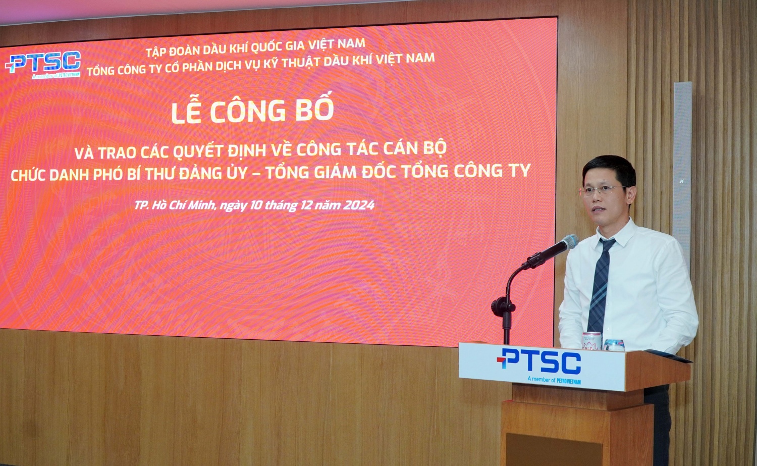 Đồng chí Trần Hồ Bắc phát biểu nhận nhiệm vụ mới