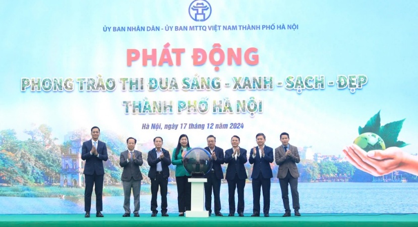 Hà Nội phát động phong trào thi đua “Sáng - Xanh - Sạch - Đẹp”