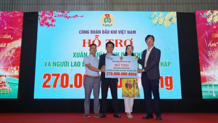 Mang “Xuân Nghĩa tình Dầu khí - Tết ấm áp, sẻ chia” đến với người lao động DQS