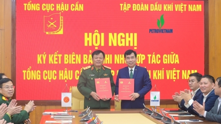 Petrovietnam ký Biên bản ghi nhớ hợp tác với Tổng cục Hậu cần