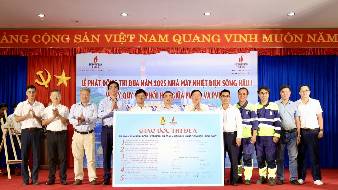 Phát động thi đua vận hành an toàn, hiệu quả NMNĐ Sông Hậu 1 năm 2025