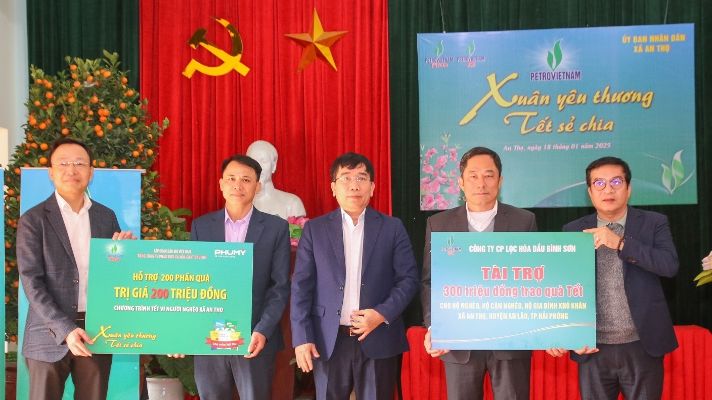BSR và PVFCCo đem “Xuân yêu thương, Tết sẻ chia” về với xã An Thọ (Hải Phòng)