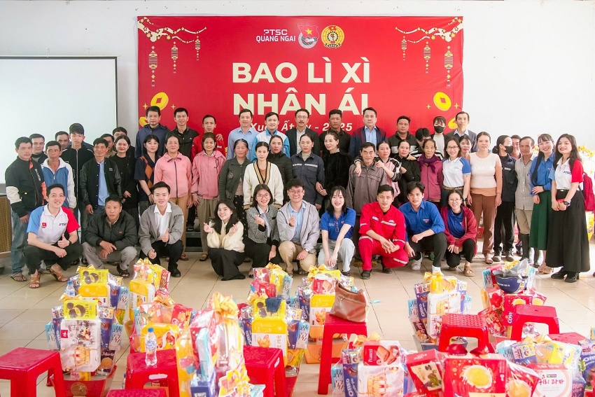 Đoàn Thanh niên PTSC Quảng Ngãi tổ chức chương trình “Bao lì xì nhân ái” lần thứ 17