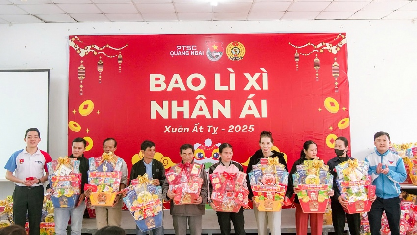 Đoàn Thanh niên PTSC Quảng Ngãi tổ chức chương trình “Bao lì xì nhân ái” lần thứ 17