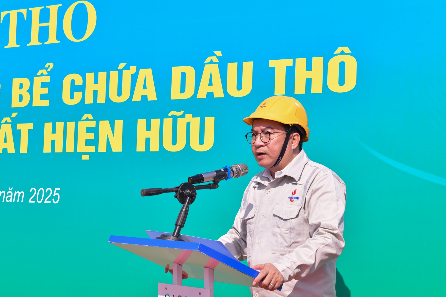 Tổng Giám đốc BSR Nguyễn Việt Thắng phát biểu tại buổi lễ động thổ.