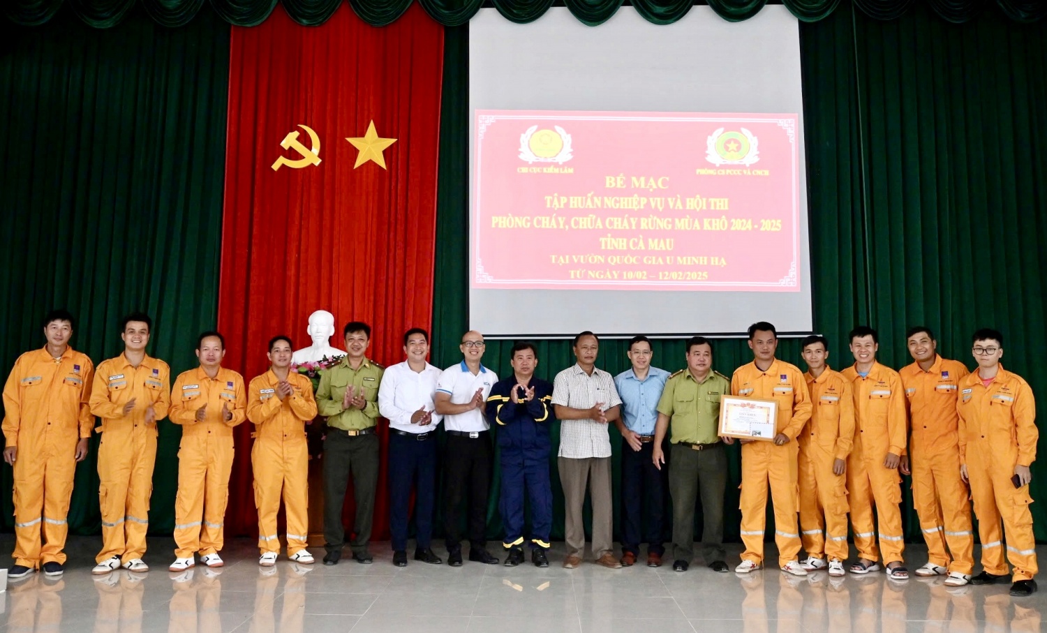 Đội PV GAS CA MAU xuất sắc đạt giải Nhất tại cuộc thi PCCC rừng 2025 