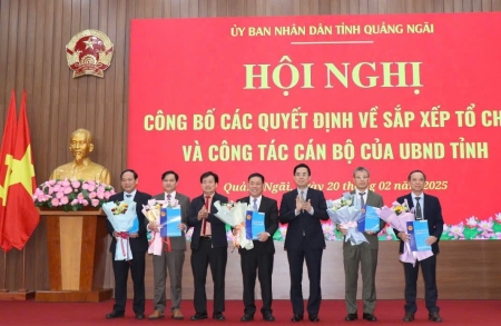 Quảng Ngãi công bố quyết định bổ nhiệm 5 lãnh đạo sở mới thành lập