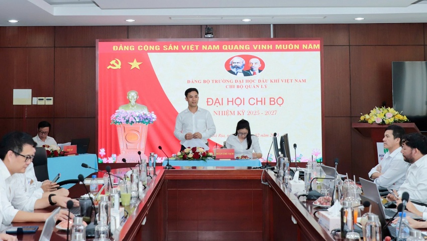 Đảng bộ PVU: Chi bộ Quản lý tổ chức Đại hội điểm nhiệm kỳ 2025-2027