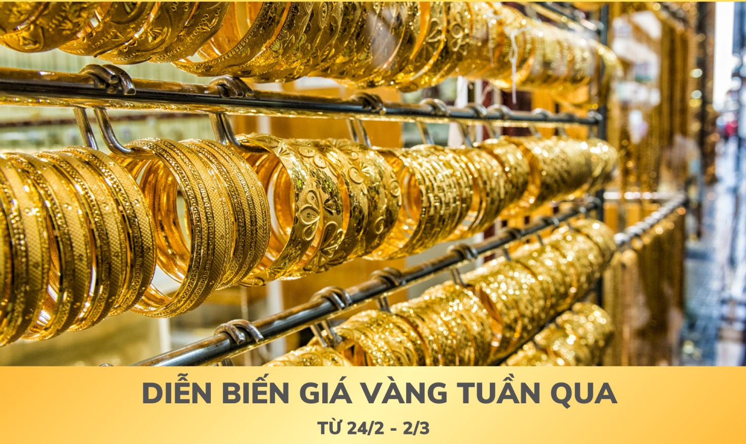 [Infographic] Diễn biến giá vàng tuần qua (24/2 - 2/3)