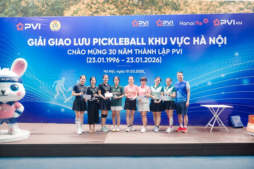Giải giao lưu Pickleball Hà Nội 2025 - Sự kiện thể thao chào mừng 30 năm thành lập PVI