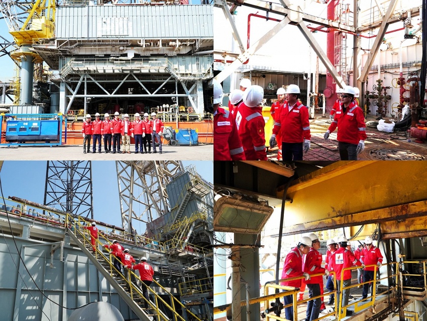 Ban lãnh đạo PV Drilling thăm giàn PV DRILLING VIII