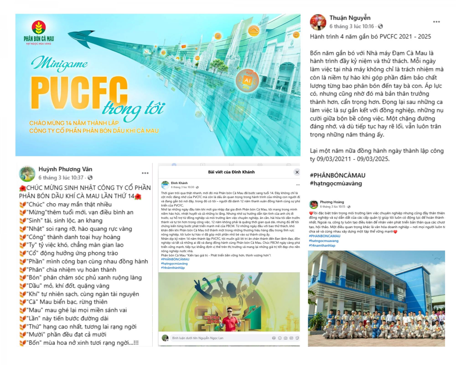 Chuỗi hoạt động ý nghĩa chào mừng kỷ niệm 14 năm Ngày thành lập PVCFC