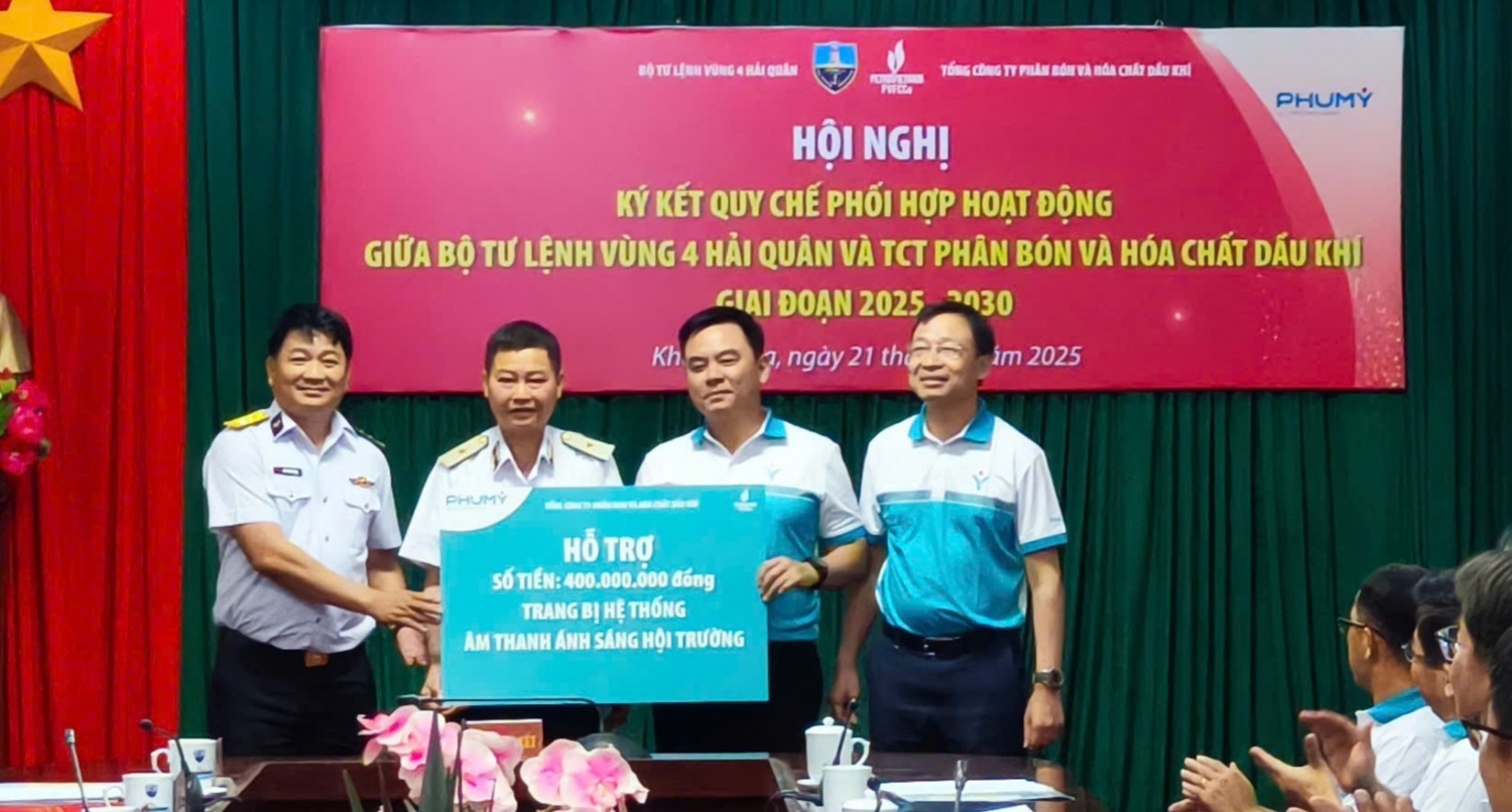 PVFCCo - Phú Mỹ và Vùng 4 Hải quân ký kết quy chế hoạt động giai đoạn 2025-2030