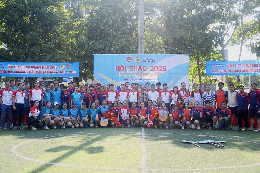 PTSC Quảng Ngãi tổ chức thành công Hội thao năm 2025 – sân chơi gắn kết người lao động Hội thao PTSC Quảng Ngãi năm 2025 - sân chơi gắn kết người lao động