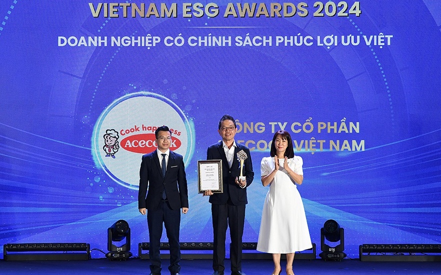 Acecook Việt Nam được vinh danh tại Vietnam ESG Award 2024 với chính sách phúc lợi ưu việt