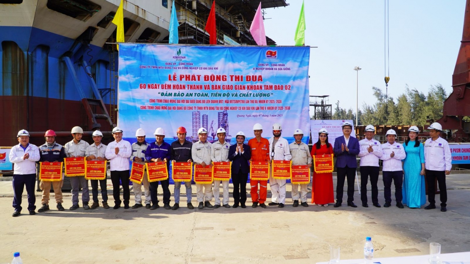 PVSM phấn đấu 60 ngày đêm hoàn thành bàn giao Giàn khoan Tam Đảo 02